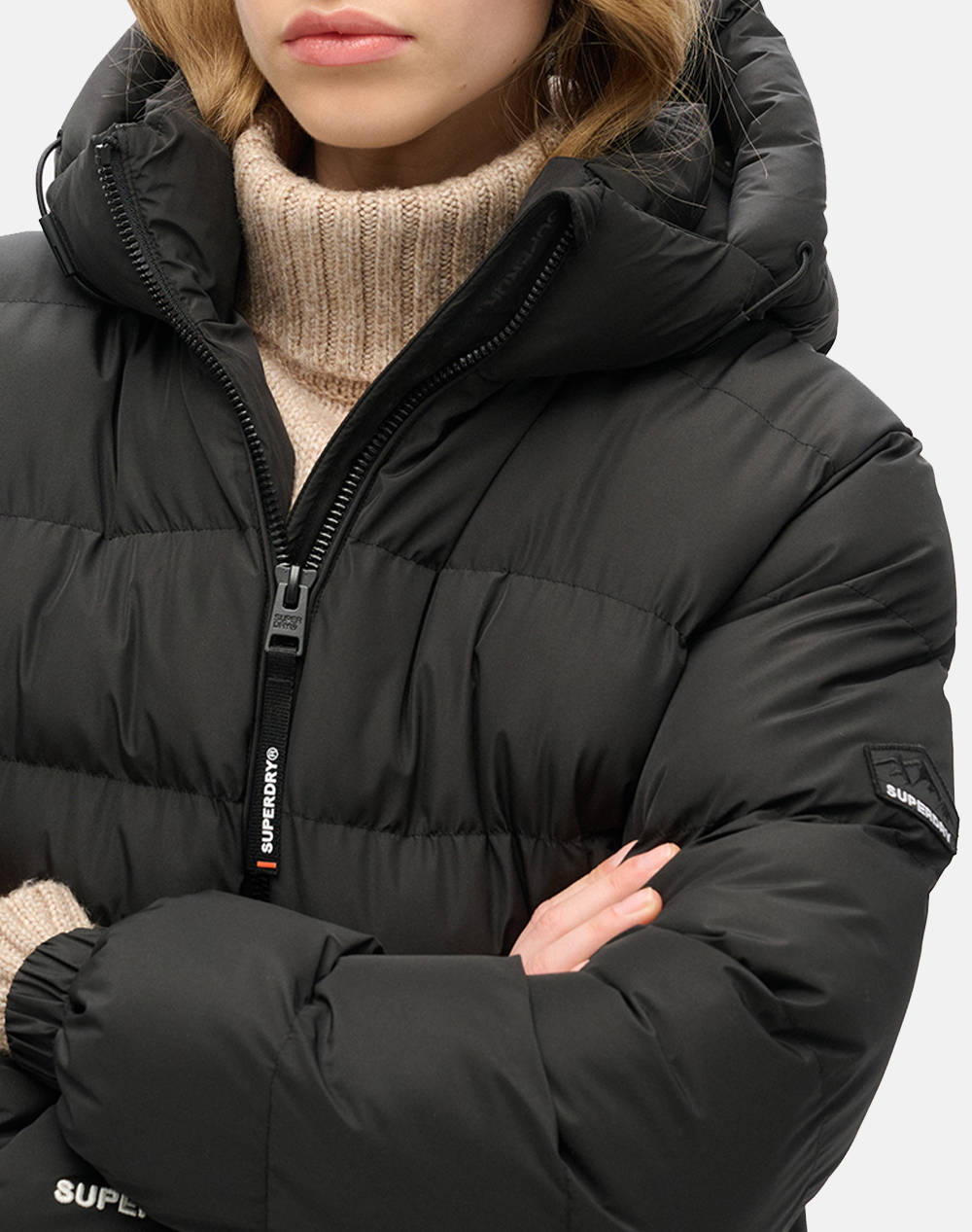 SUPERDRY D2 SDCD HOODED SPORTS PUFFER JACKET GEACA DE DAMA