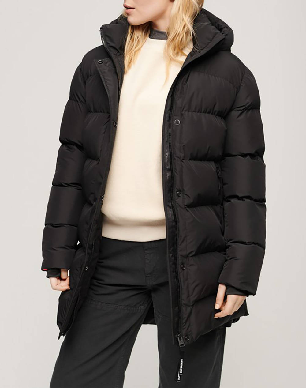 SUPERDRY D2 SDCD HOODED SPORTS PUFFER MID JKT GEACA DE DAMA