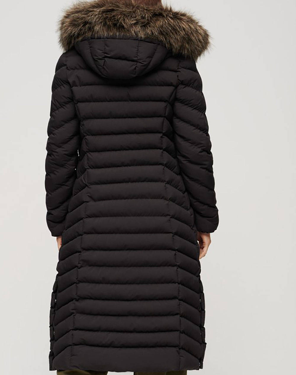 SUPERDRY D2 OVIN FUJI FAUX FUR HOODED LONGLINE GEACA DE DAMA