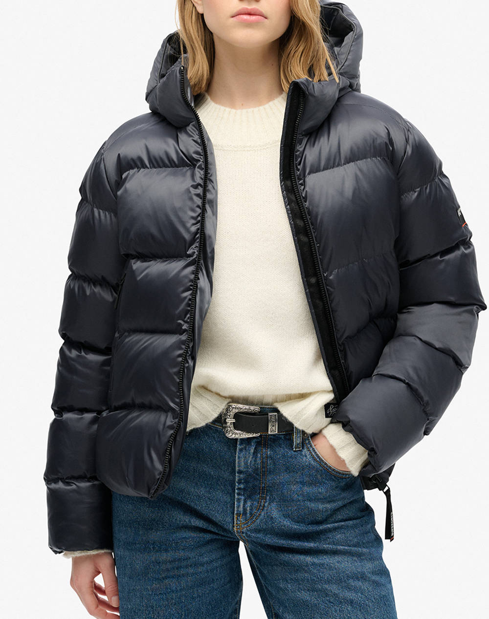 SUPERDRY D3 SDCD HOODED LUXE SPORTS PUFFER GEACA DE DAMA