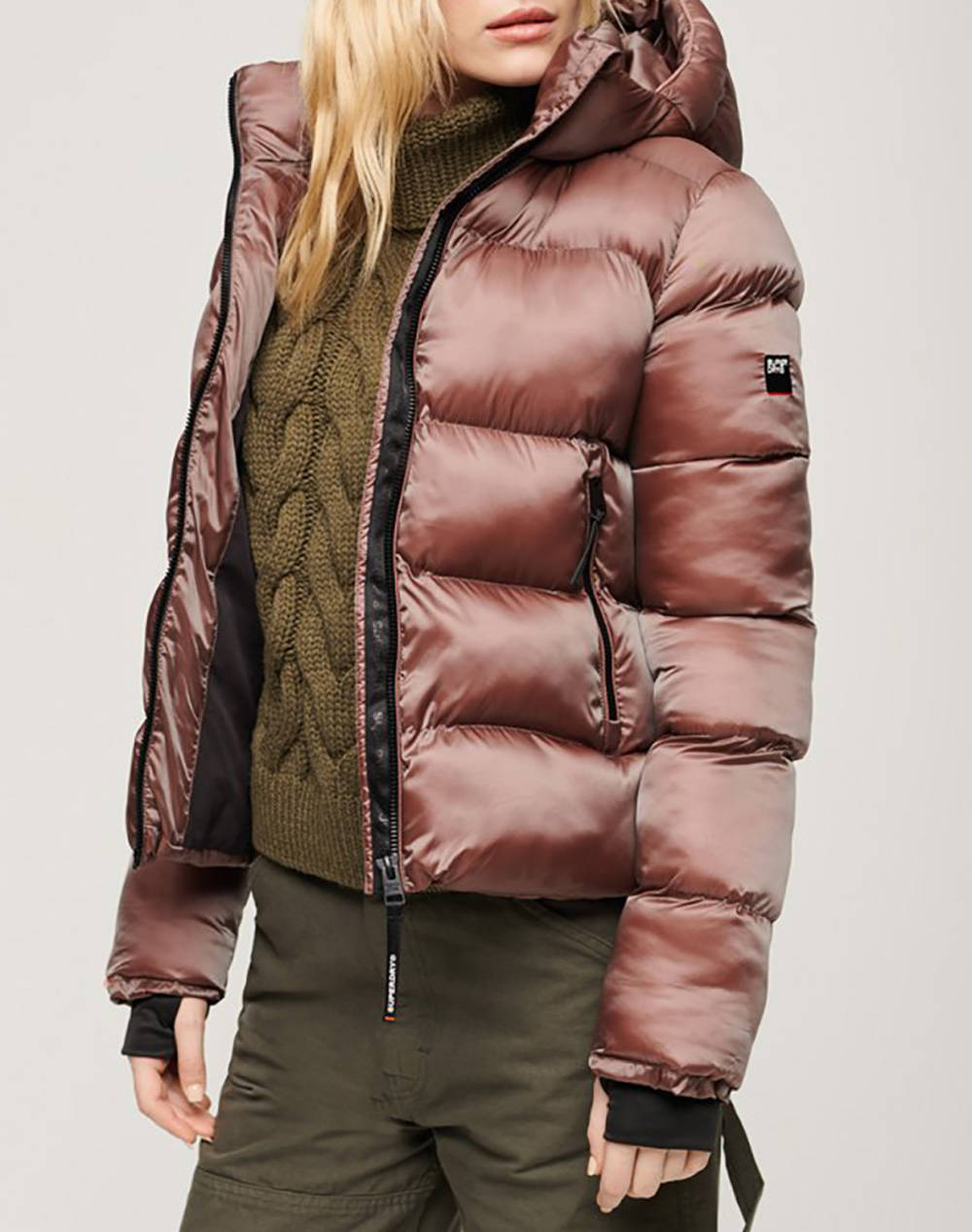 SUPERDRY D3 SDCD HOODED LUXE SPORTS PUFFER GEACA DE DAMA