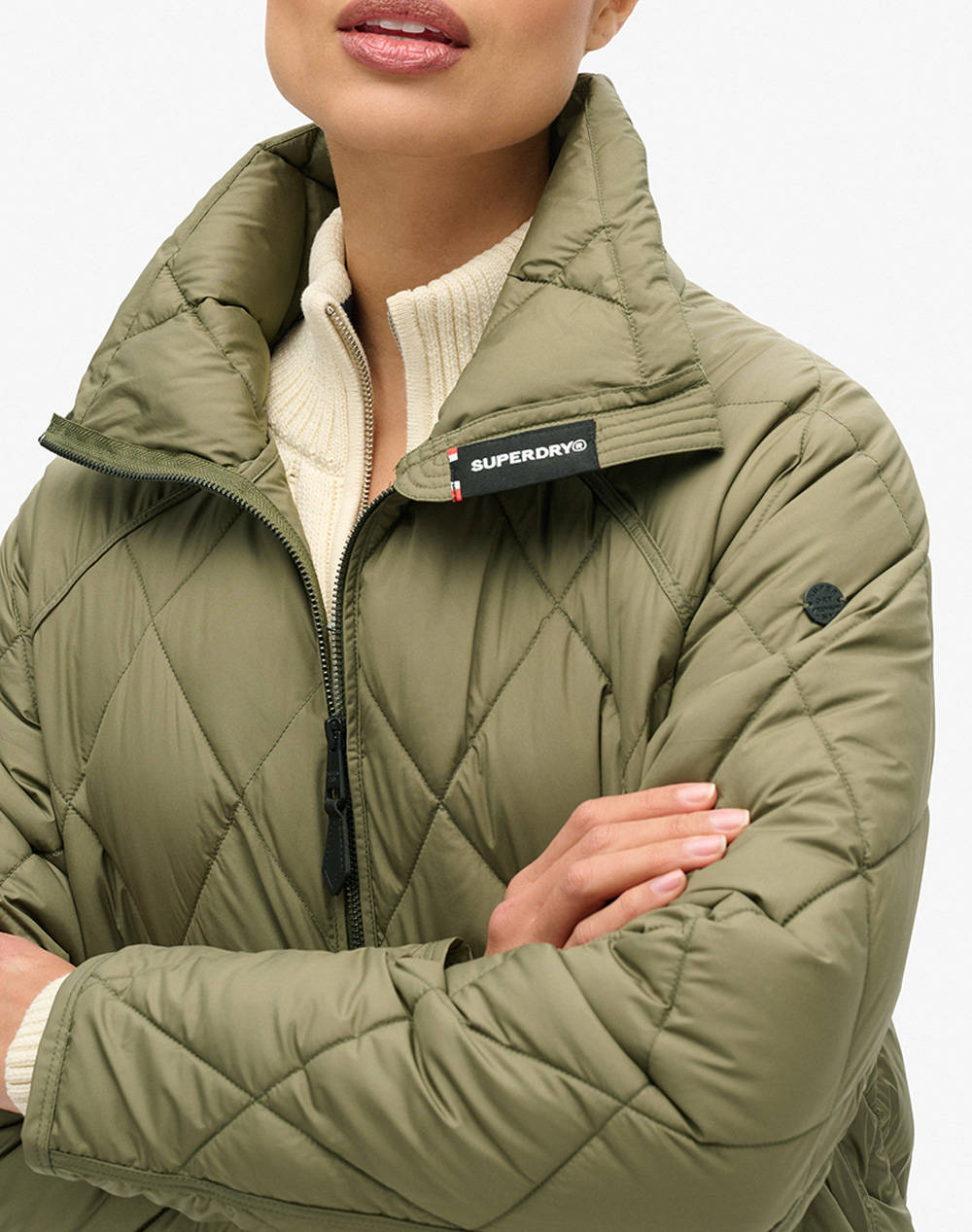 SUPERDRY D3 BOUT SUPERLONG QUILT LINER JKT GEACA DE DAMA