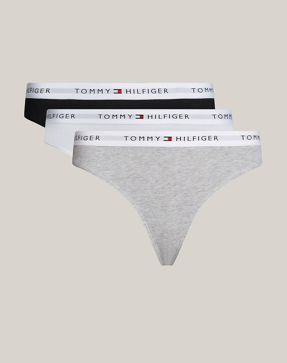 TOMMY HILFIGER 3 PACK THONG (EXT. SIZES)