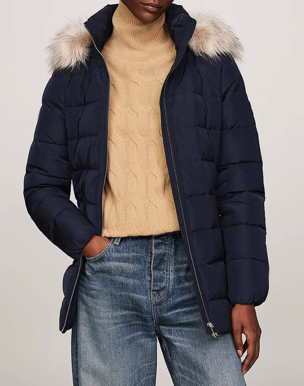 TOMMY HILFIGER HERITAGE DOWN TYRA JKT WITH FUR