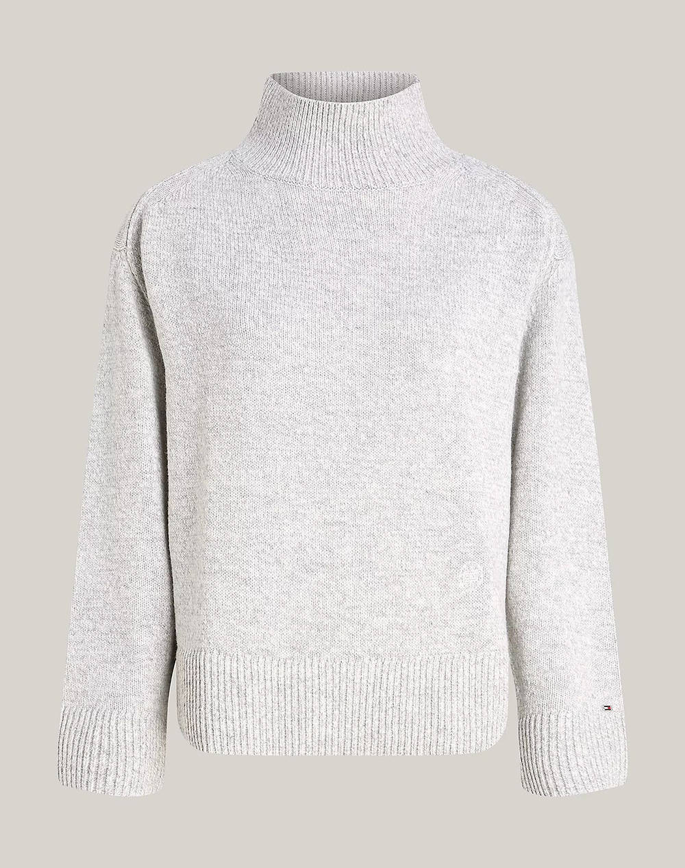 TOMMY HILFIGER WOOL BLEND MOCK-NK SWEATER