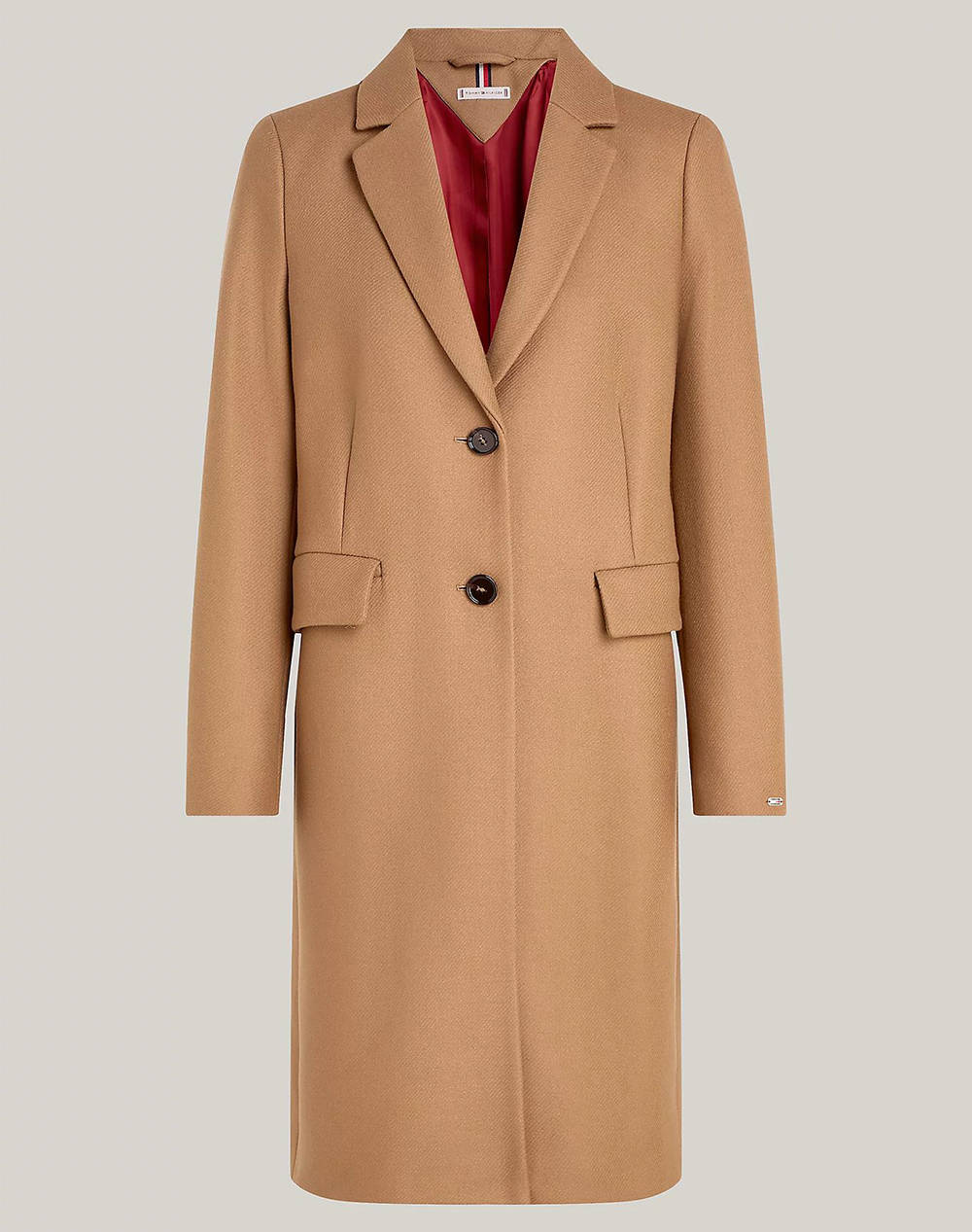 TOMMY HILFIGER WOOL BLEND CLASSIC COAT