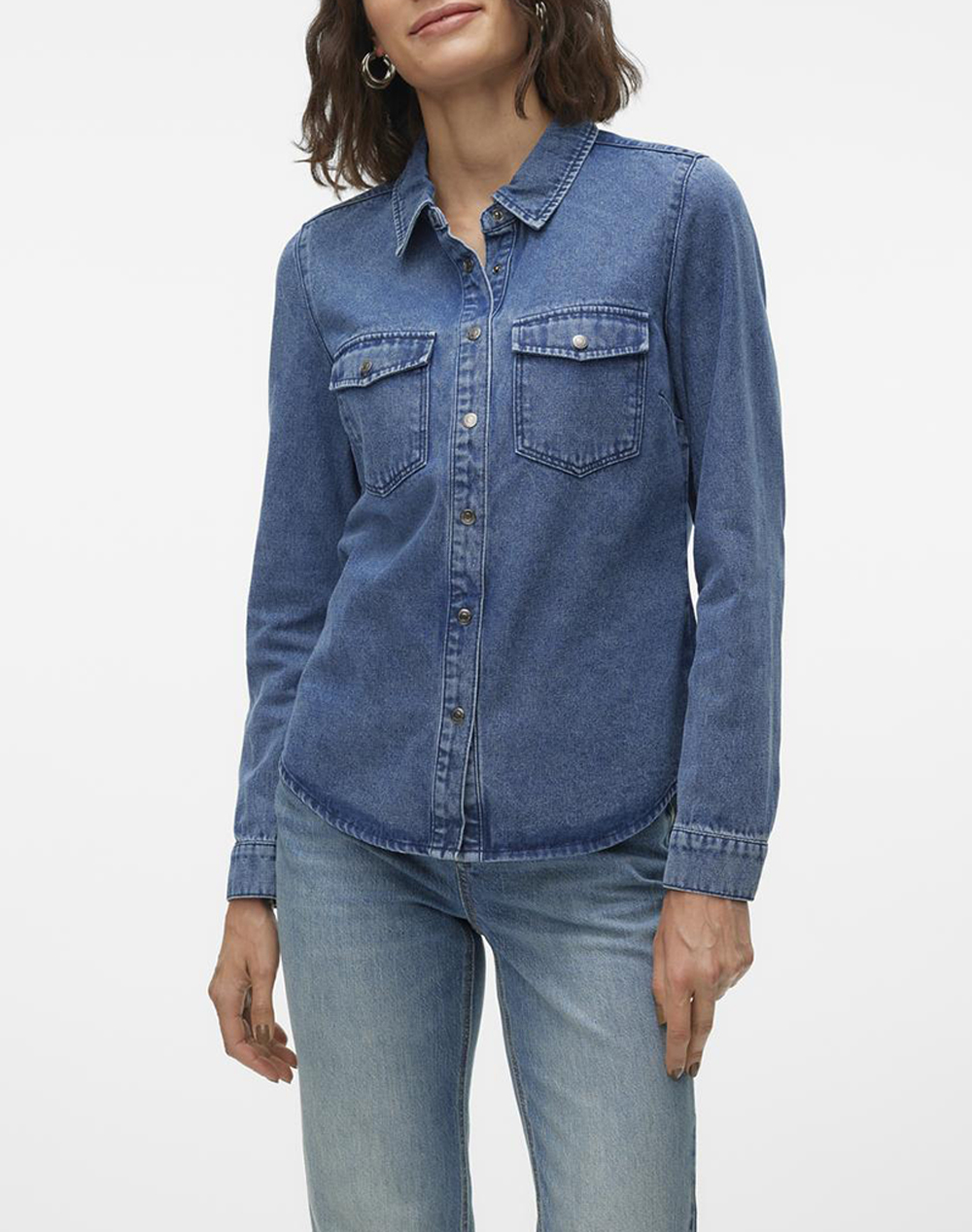 VERO MODA VMJENNIE LS DENIM SHIRT MIX GA NOOS