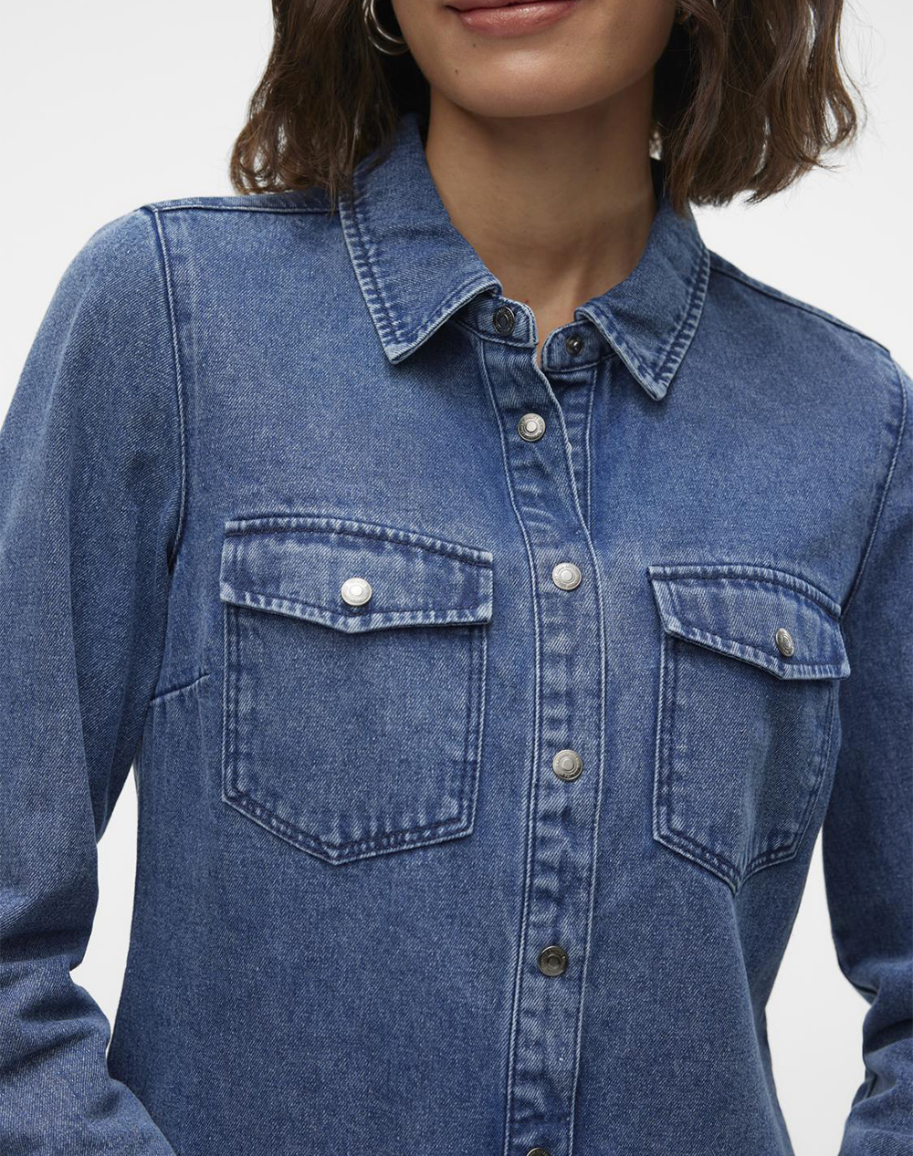 VERO MODA VMJENNIE LS DENIM SHIRT MIX GA NOOS