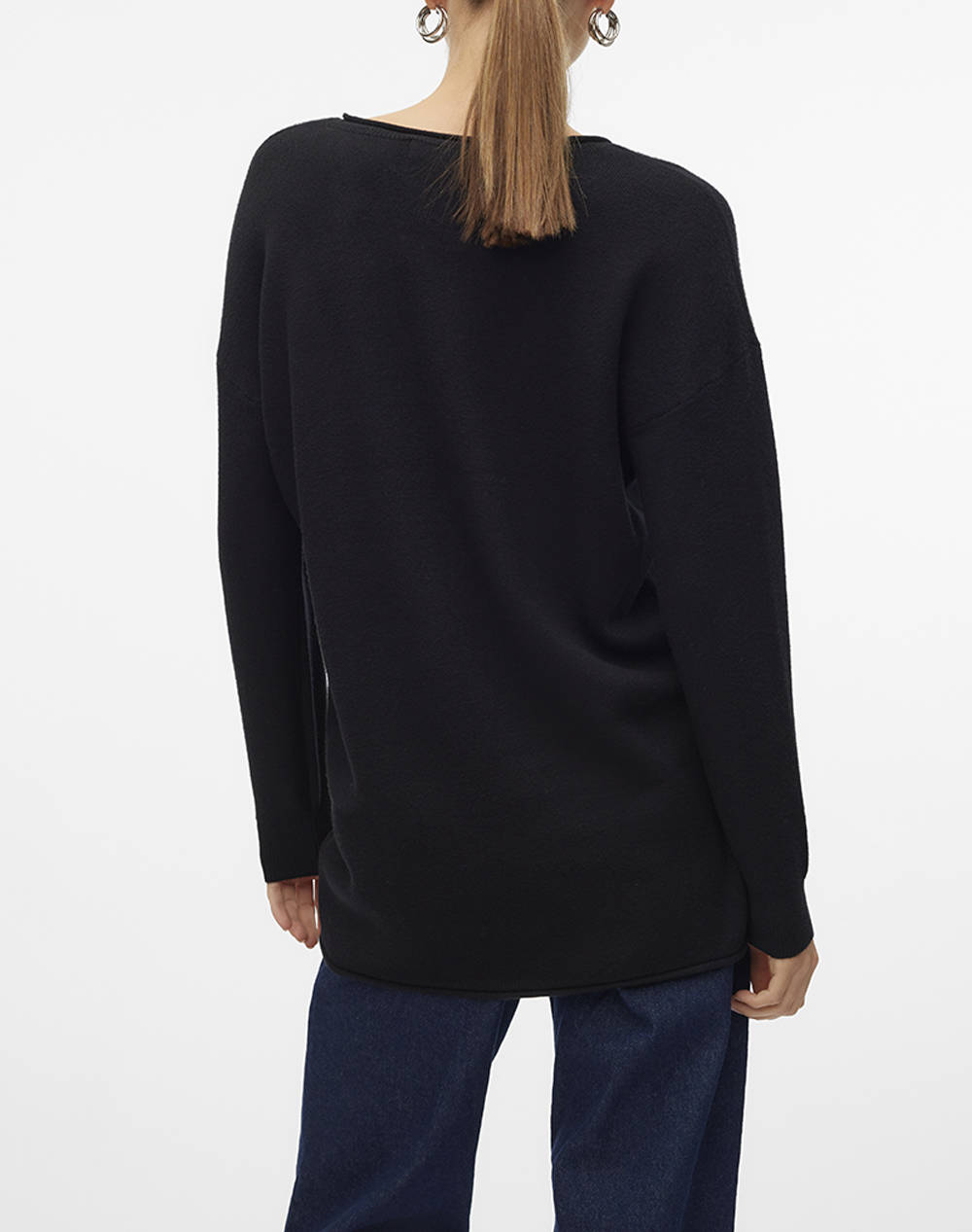 VERO MODA VMGOLD ROLL LS LONG V-NECK PULLOVER GA