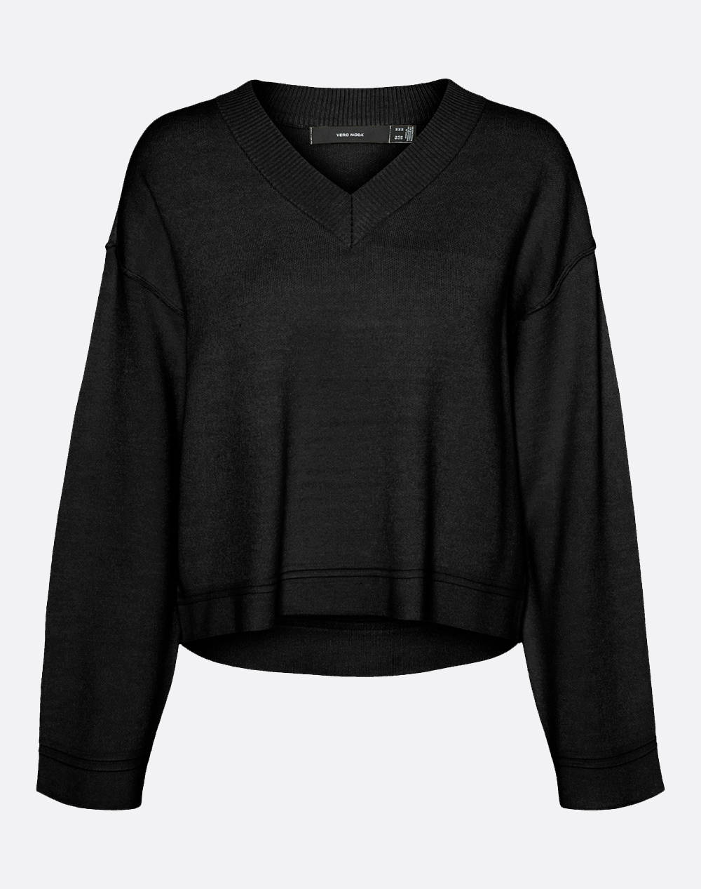 VERO MODA VMGOLD PIPING LS V-NECK PULL. GA LCS