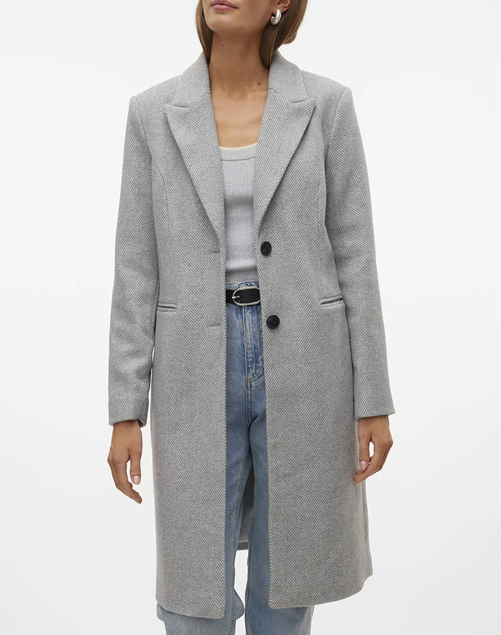 VERO MODA VMBLAZA HERRINGBONE LONG COAT GA BOO