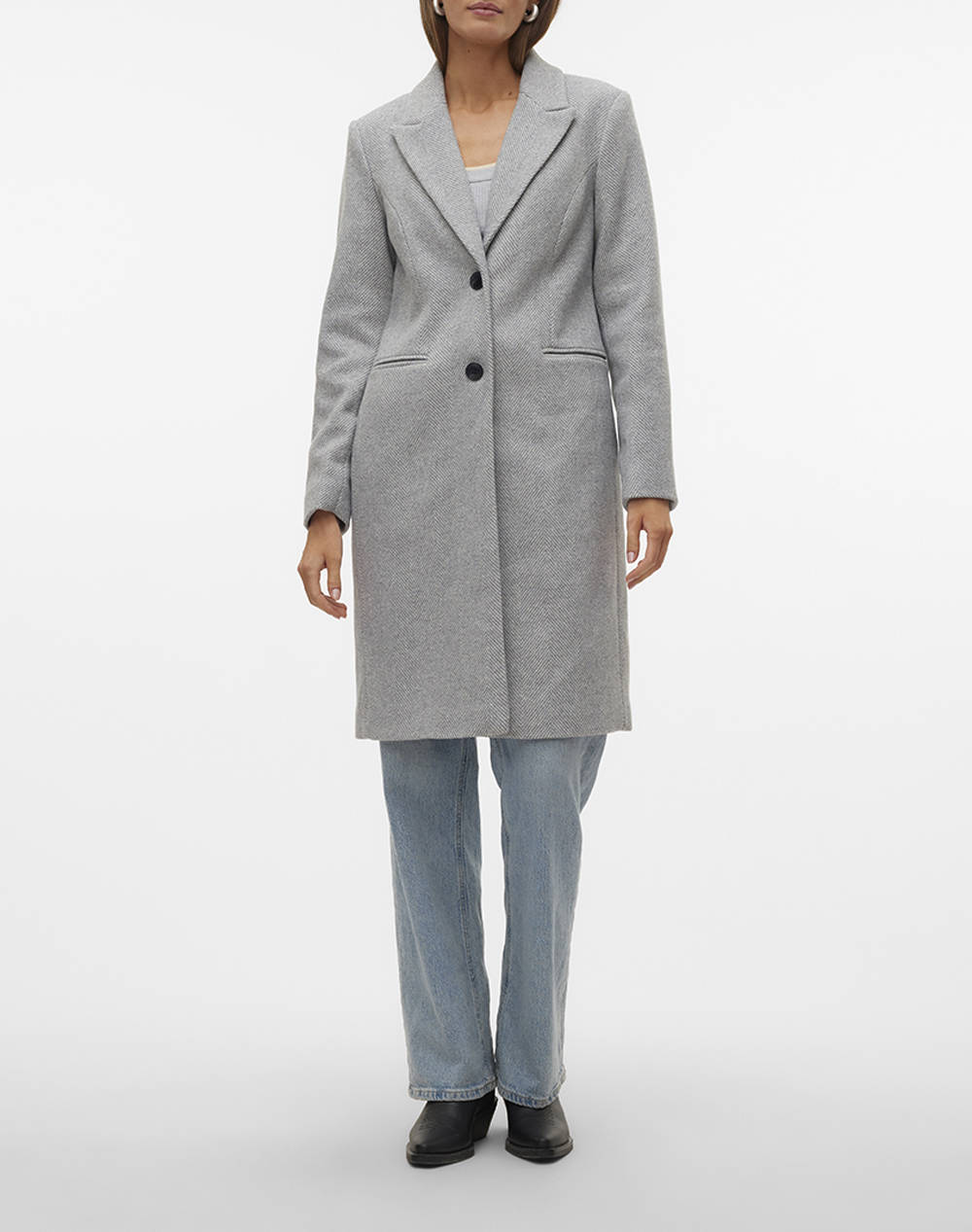 VERO MODA VMBLAZA HERRINGBONE LONG COAT GA BOO