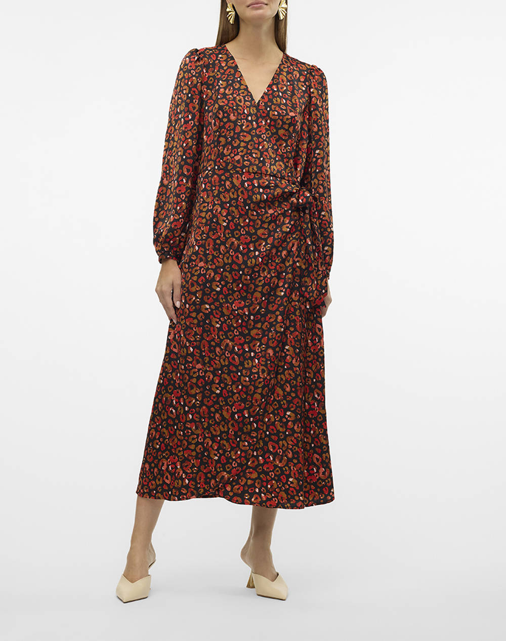 VERO MODA VMRUBIA L/S 7/8 WRAP DRESS WVN BTQ GA