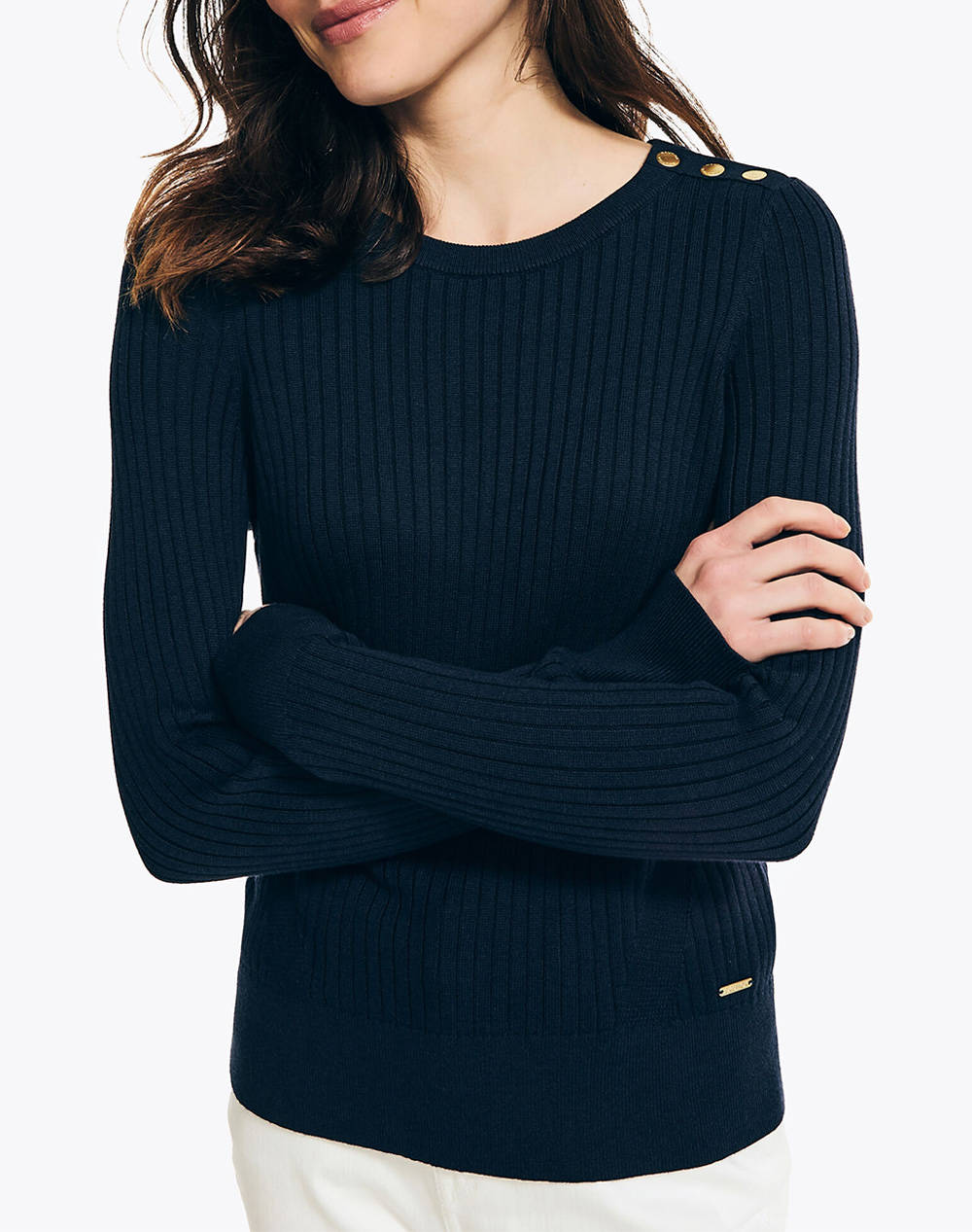 NAUTICA BLUZA CROSETATA MM SUSTAINABLY CRAFTED RIBBED CREW NECK