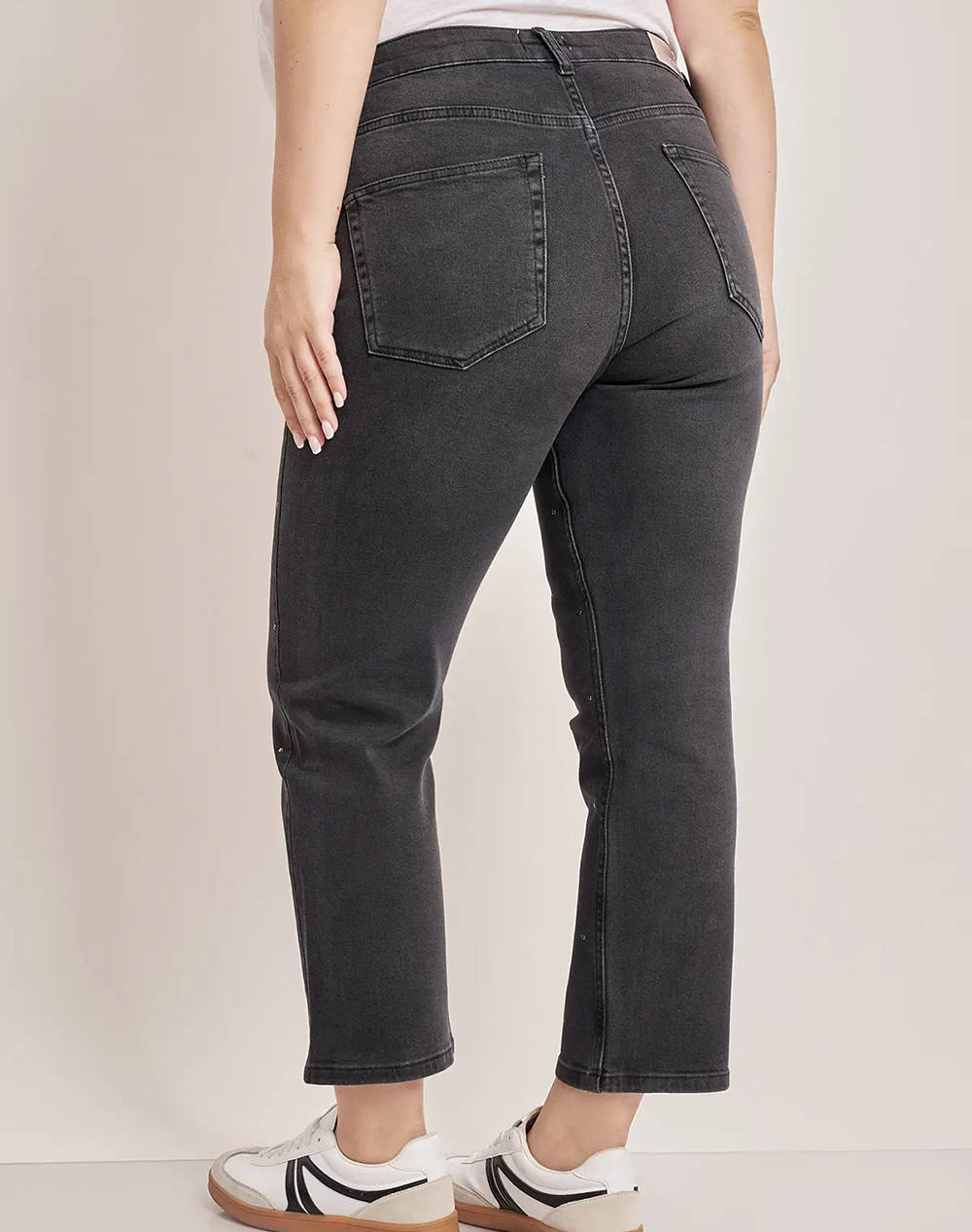 PARABITA Pantaloni jean Straight fit cu strass