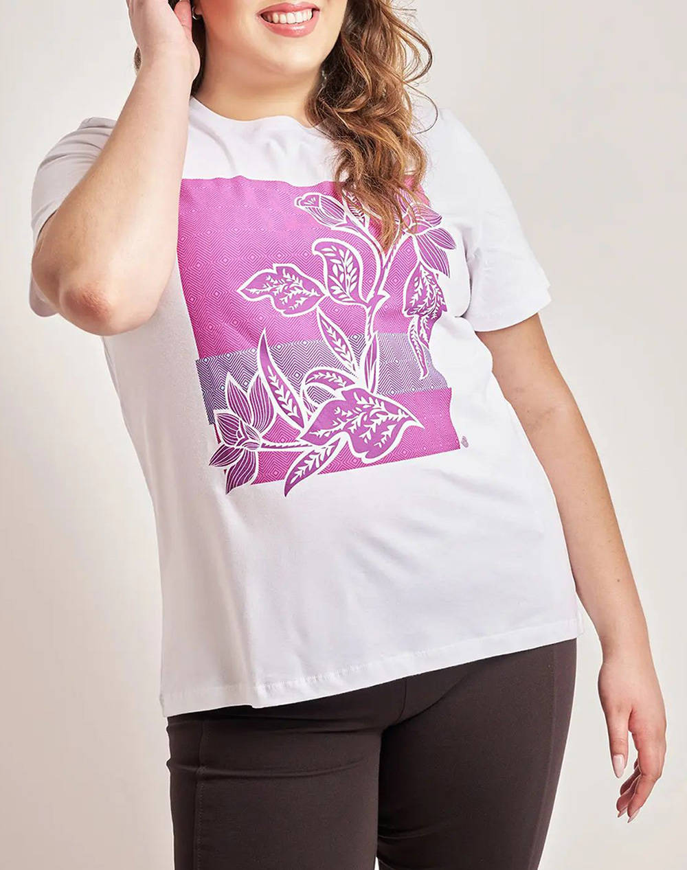 PARABITA T-shirt din bumbac cu imprimeu floral