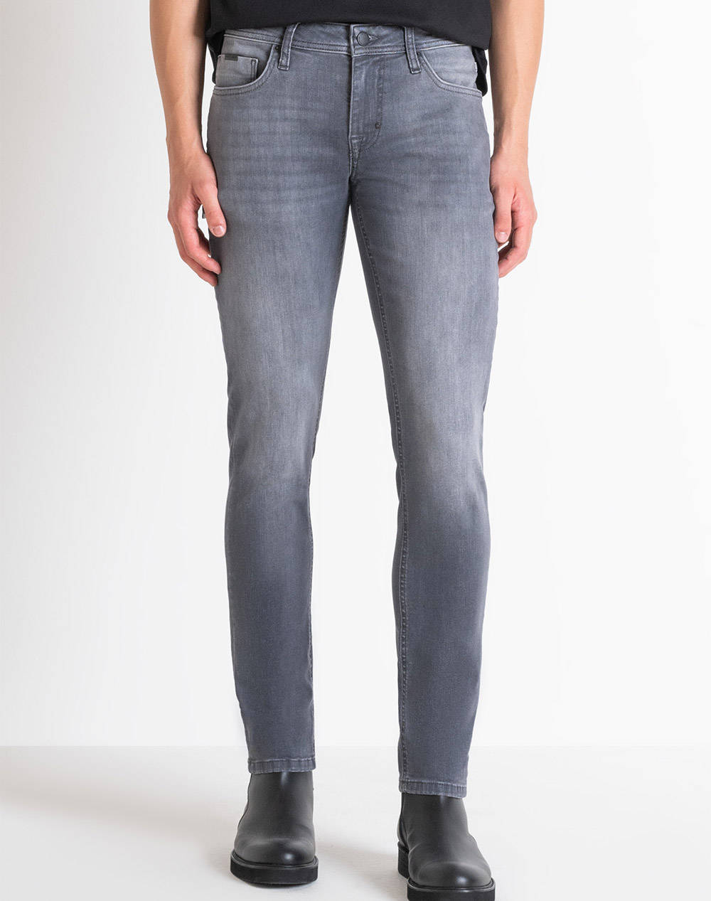 ANTONY MORATO MMDT00241FA750528W01893 MIN OF 10 JEANS OZZY TAPERED FIT IN POWER STRETCH GREY DENIM PANTALONI