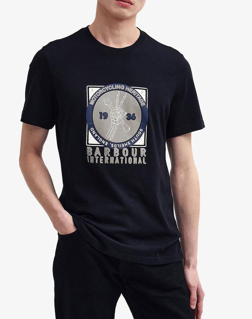 BARBOUR INTERNATIONAL CHARGE TEE BLUZA T-SHIRT KM