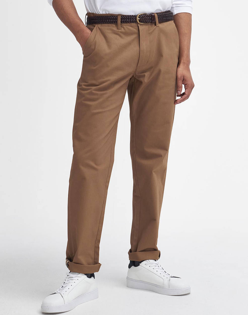 BARBOUR SUEDED SATEEN TAILORED FIT TROUSER PANTALONI