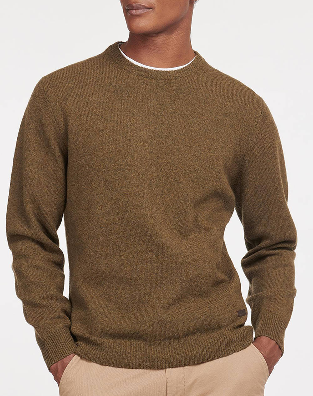 BARBOUR ESSENTIAL PATCH CREW NECK SWEATER TRICOTAT