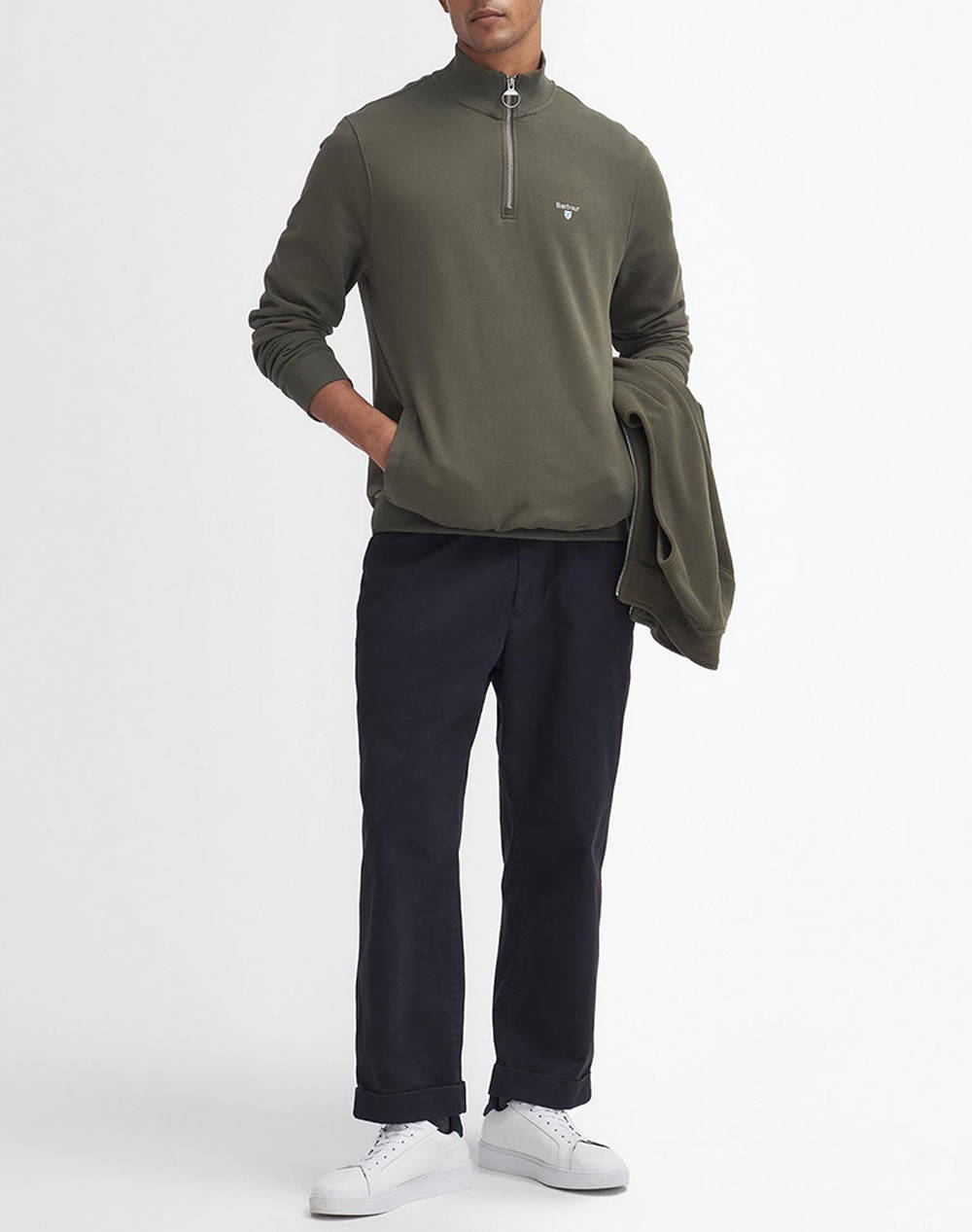 BARBOUR BECKHILL HALF ZIP SWEATSHIRT HANORAC