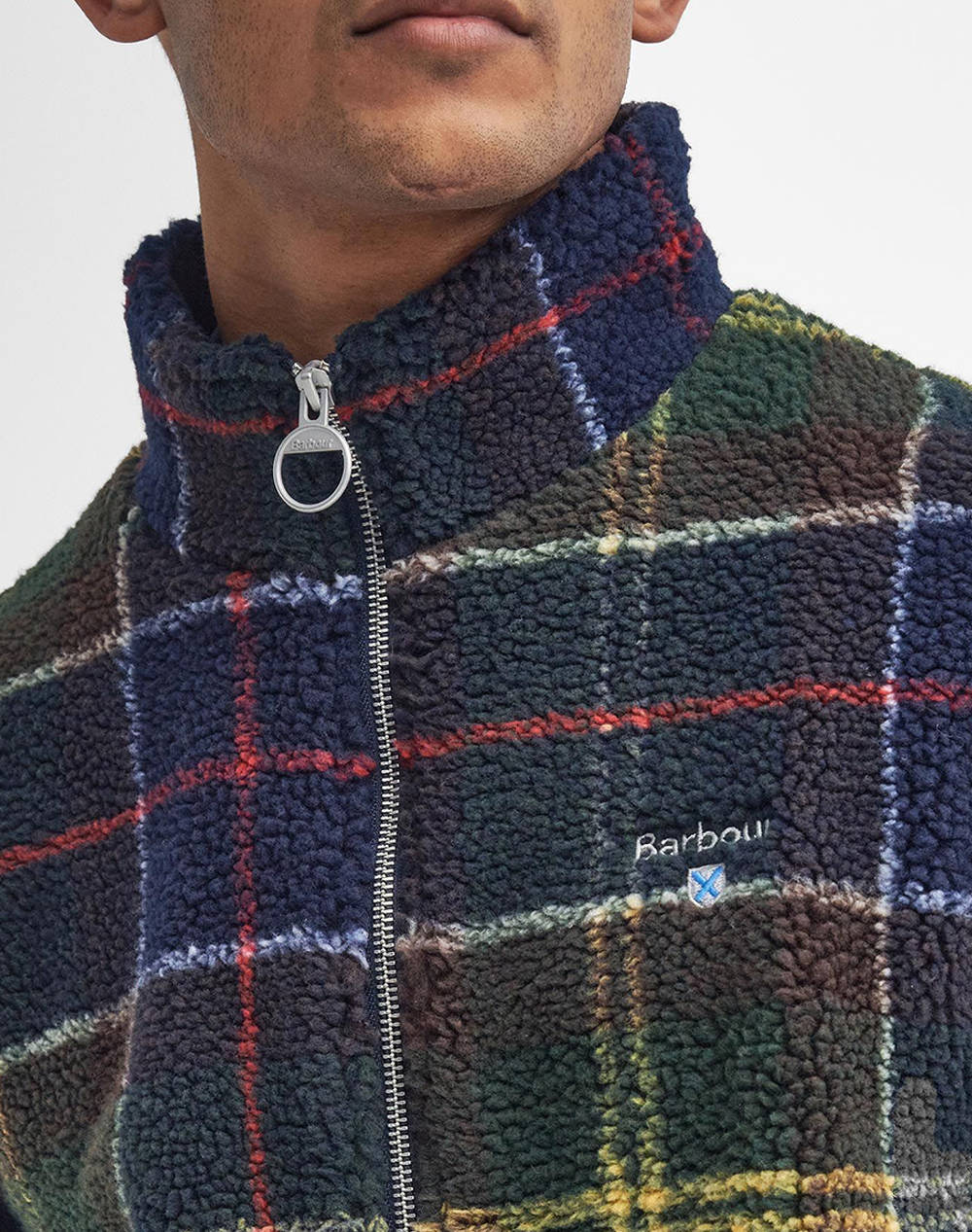 BARBOUR TARTAN FLEECE ZIP THROUGH GEACA