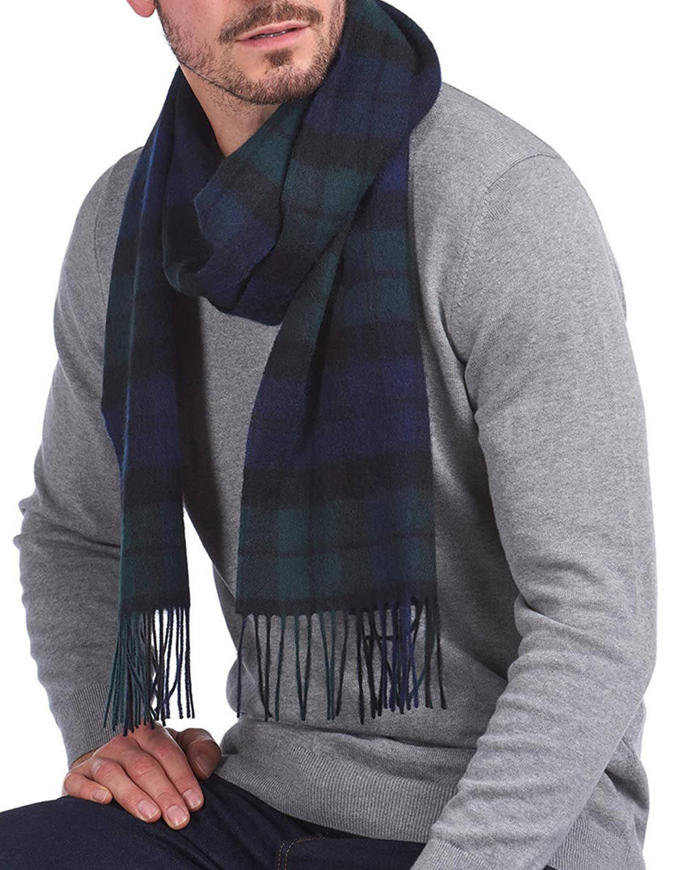 BARBOUR NEW CHECK TARTAN SCARF FULAR