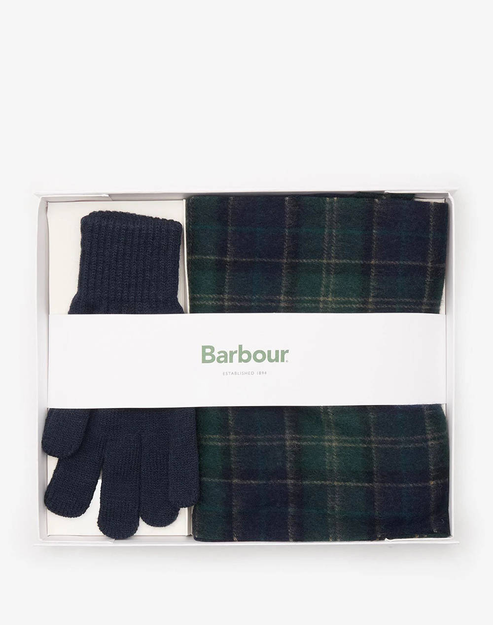 BARBOUR TARTAN SCARF & GLOVE GIFT SET SET FULAR-MANUSI