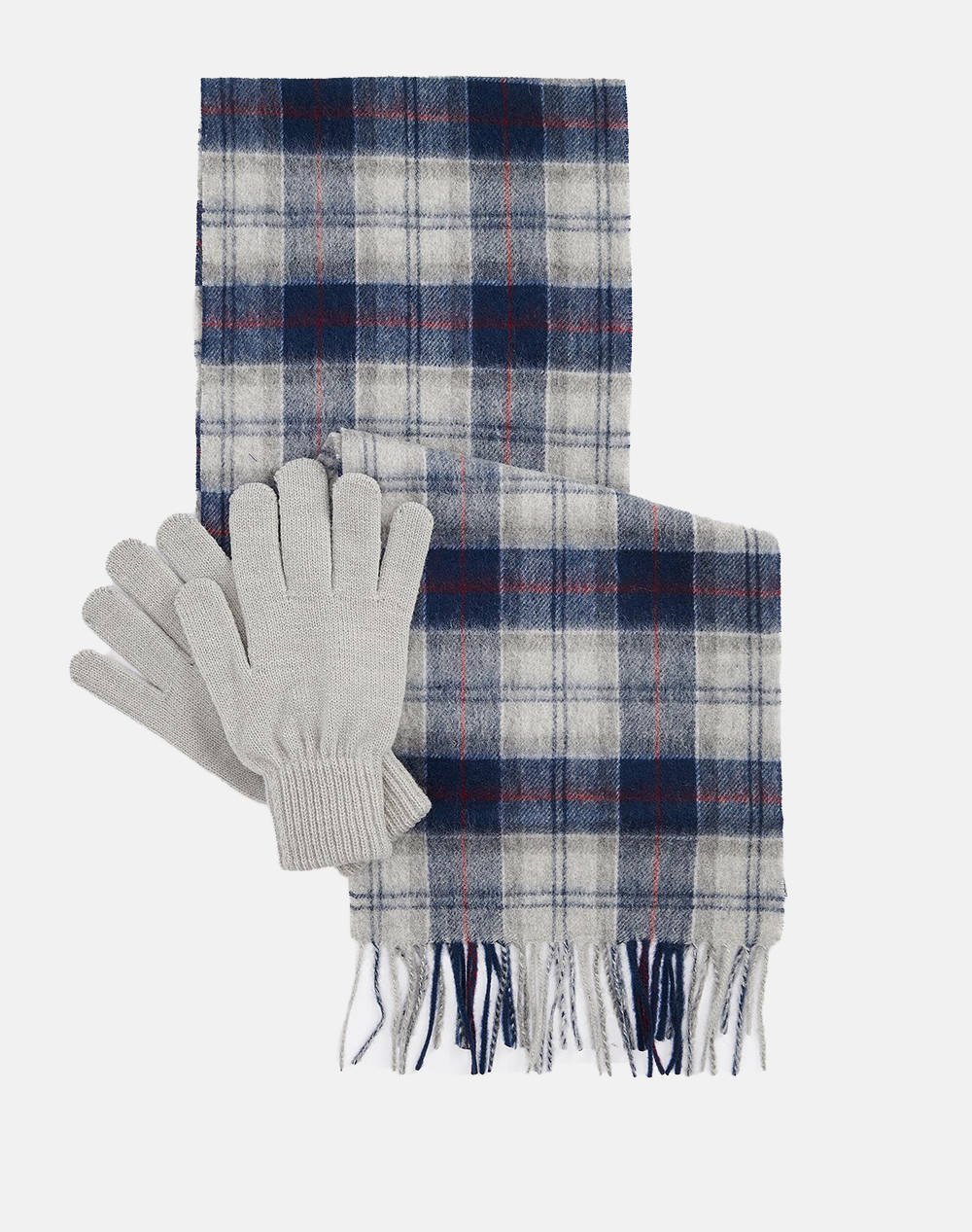 BARBOUR TARTAN SCARF & GLOVE GIFT SET SET FULAR-MANUSI