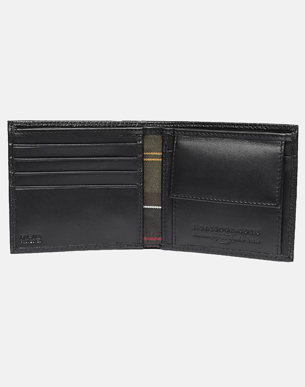 BARBOUR LOGO LEATHER BILLFOLD WALLET PORTOFEL ( Dimensiuni: 11 x 10 cm.)