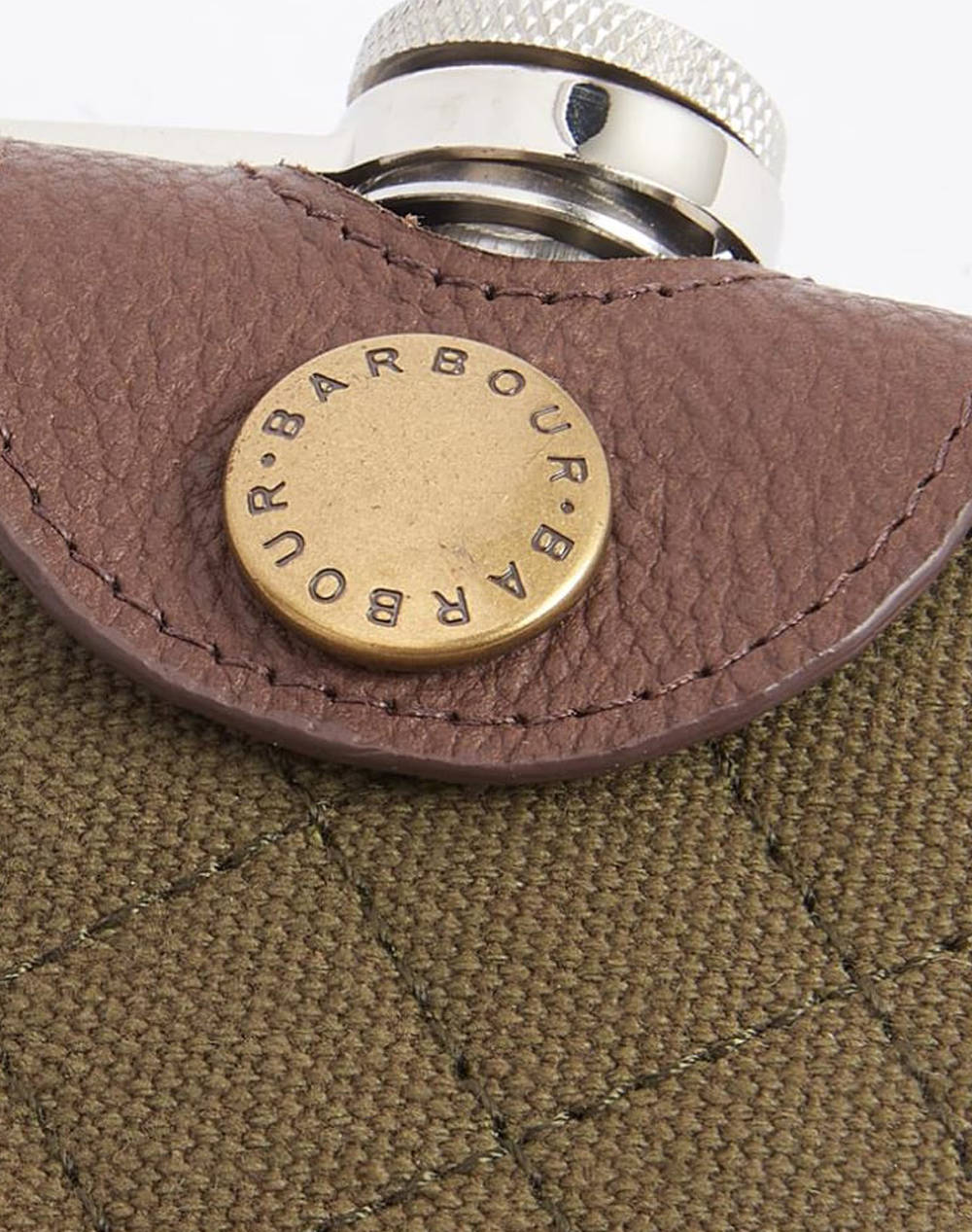 BARBOUR QUILTED PADBURY HIP FLASK