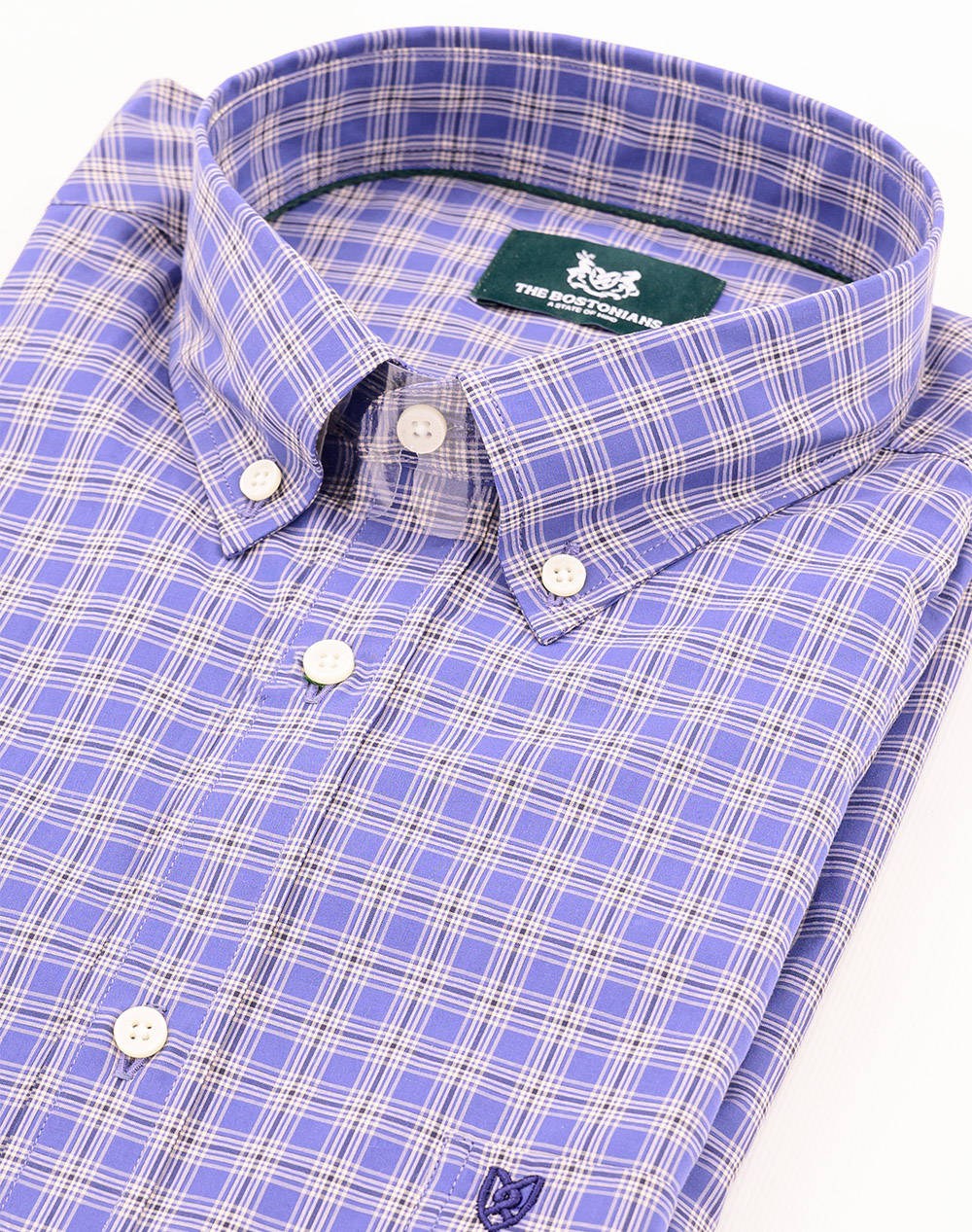 THE BOSTONIANS CAMASA MAVERICK POPLIN REGULAR FIT MedCheck POPLIN Button-down Regular FIT