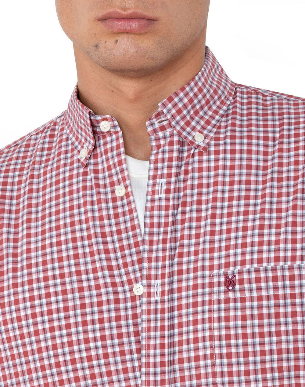 THE BOSTONIANS CAMASA MAVERICK POPLIN REGULAR FIT MedCheck POPLIN Button-down Regular FIT