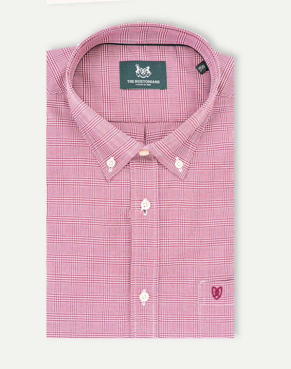 THE BOSTONIANS CAMASA MAVERICK TWILL REGULAR FIT MedCheck TWILL Button-down Regular FIT