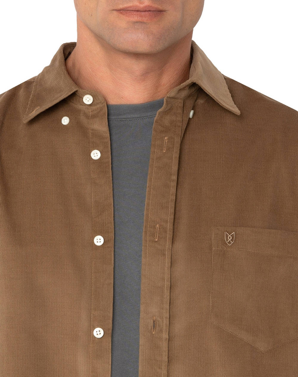 THE BOSTONIANS CAMASA REGULAR FIT PLAIN CORDUROY Button-down Regular FIT