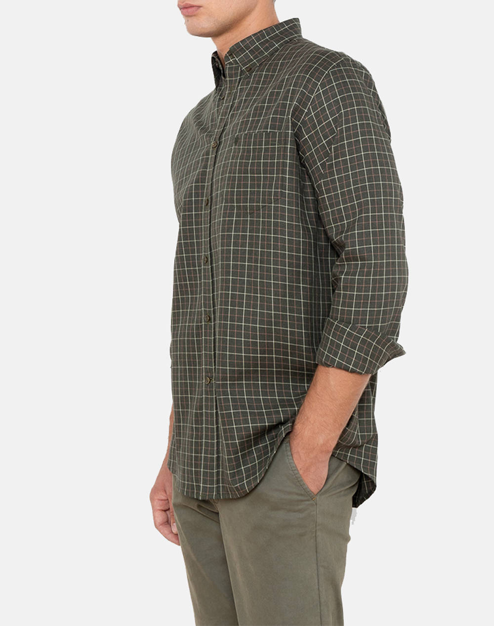 THE BOSTONIANS CAMASA MAVERICK TWILL REGULAR FIT MedCheck TWILL Button-down Regular FIT