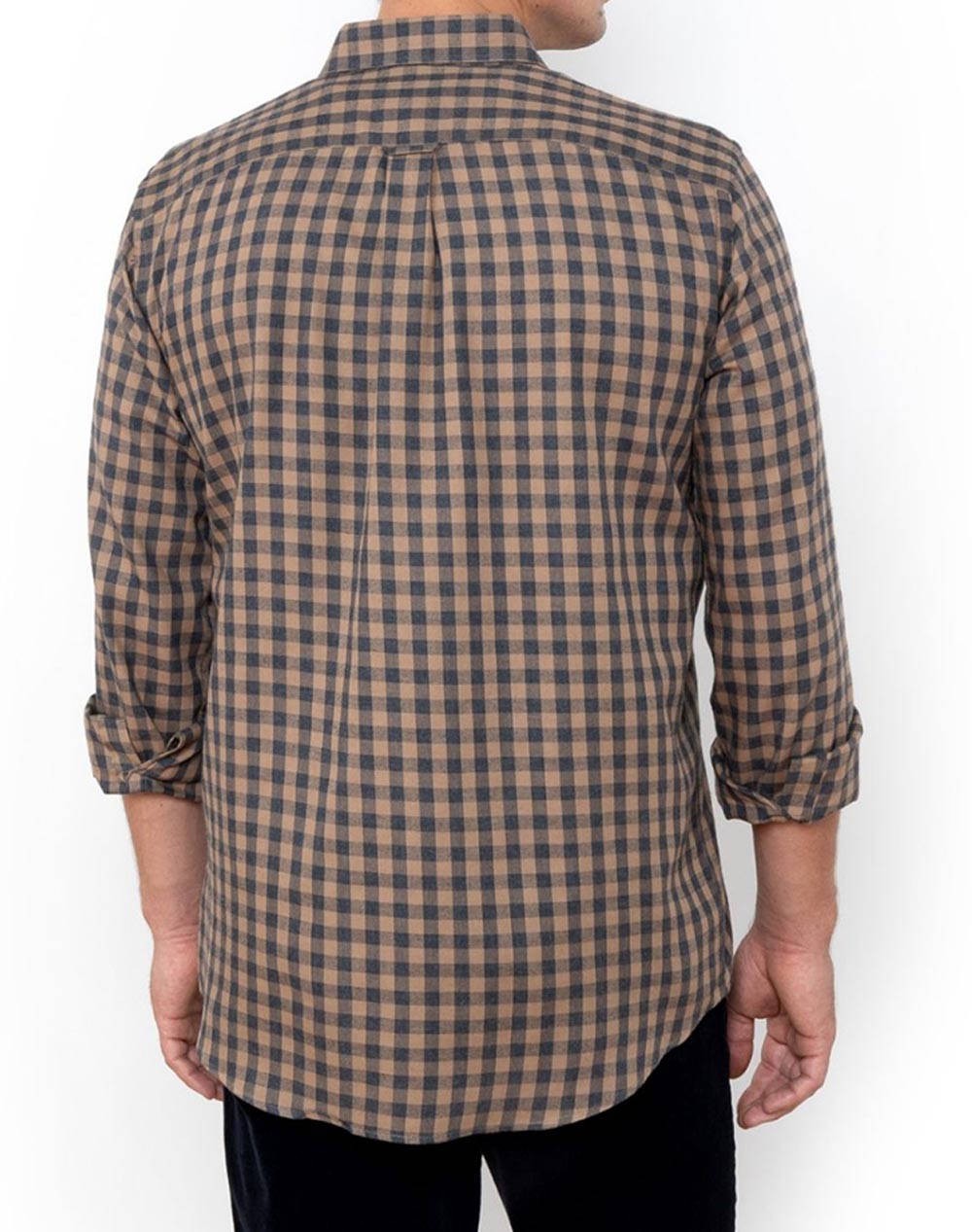 THE BOSTONIANS CAMASA MAVERICK TWILL REGULAR FIT MedCheck TWILL Button-down Regular FIT