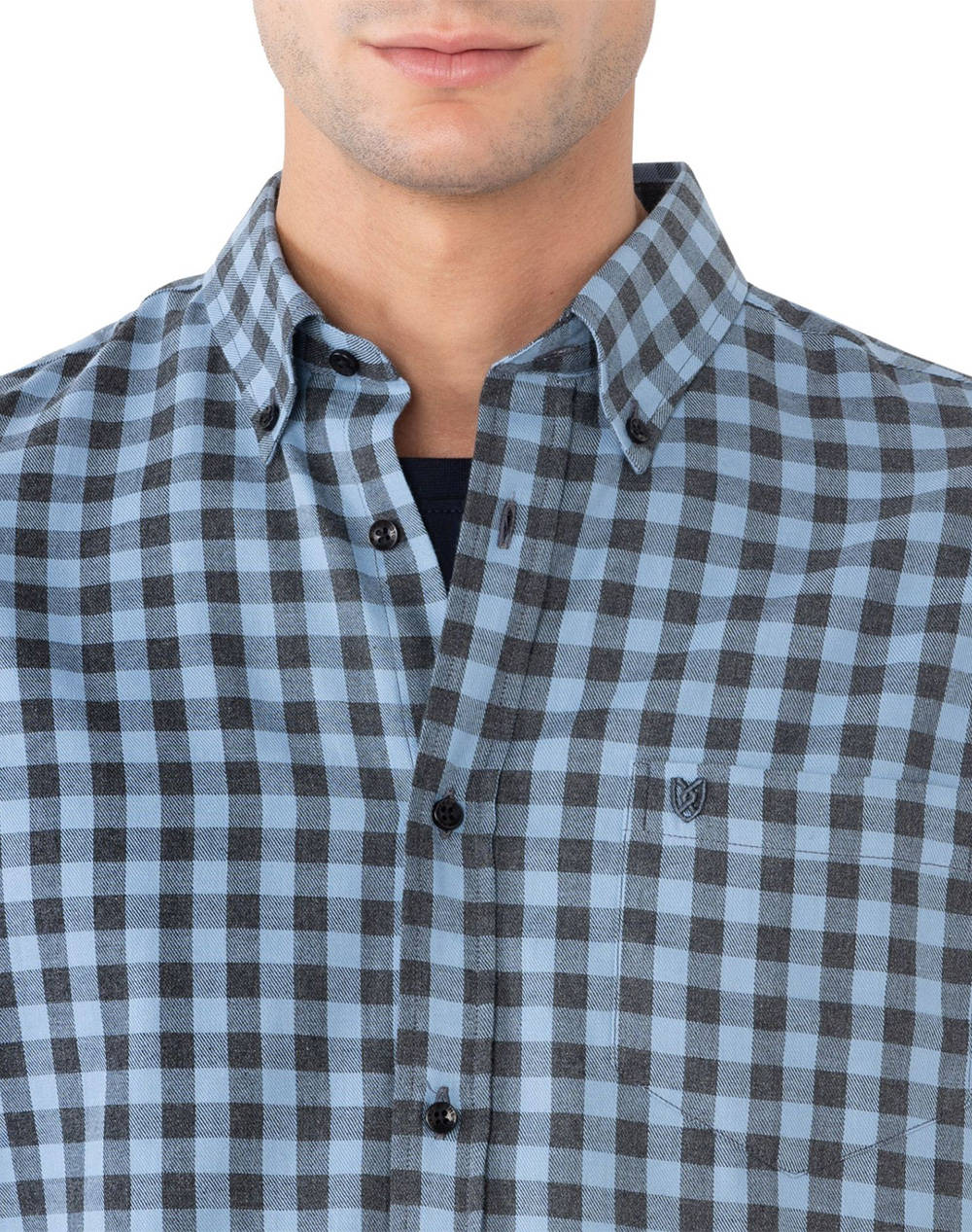 THE BOSTONIANS CAMASA MAVERICK TWILL REGULAR FIT MedCheck TWILL Button-down Regular FIT