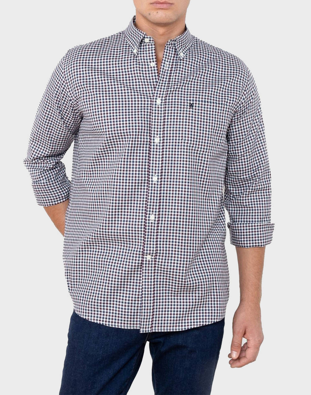 THE BOSTONIANS CAMASA CHESTER REGULAR FIT MiniCheck FLANNEL Buttondown Regular FIT