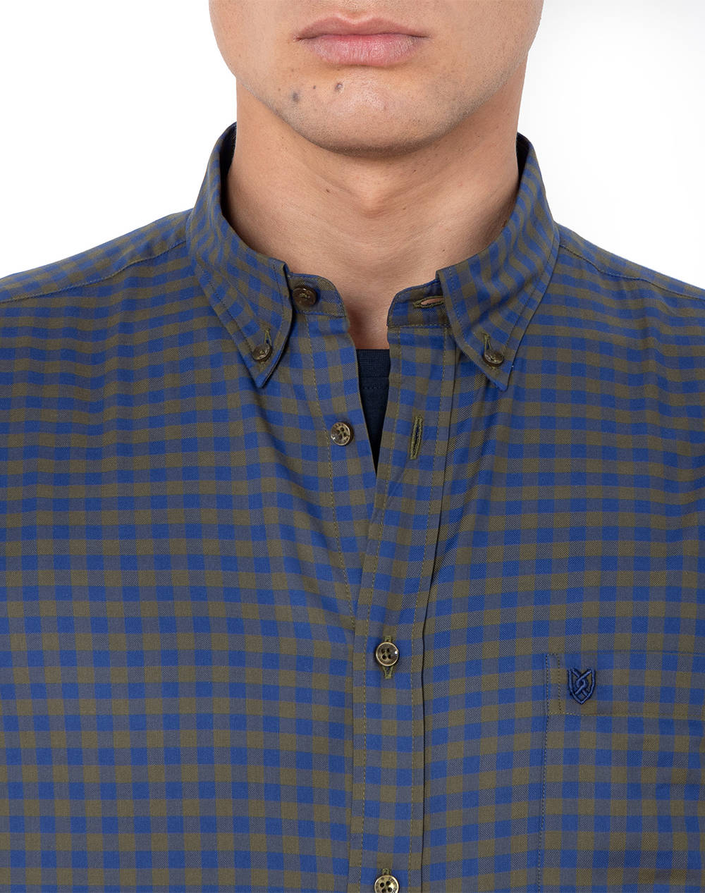 THE BOSTONIANS CAMASA MAVERICK TWILL REGULAR FIT MedCheck TWILL Button-down Regular FIT