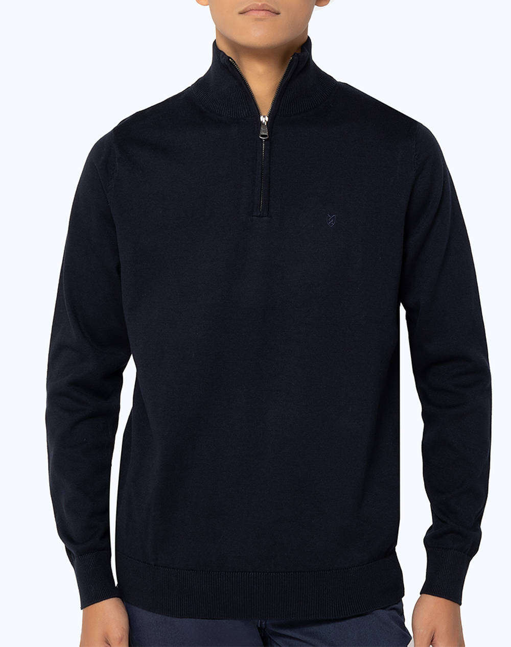 THE BOSTONIANS TRICOTAT DE BUMBAC HALF-ZIP REGULAR FIT