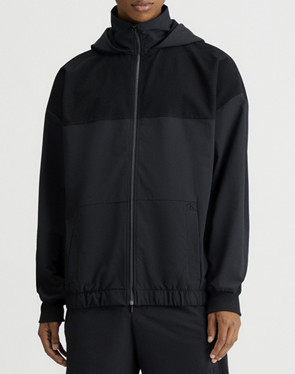 CALVIN KLEIN TECH. GRID ZIP THROUGH HOODIE