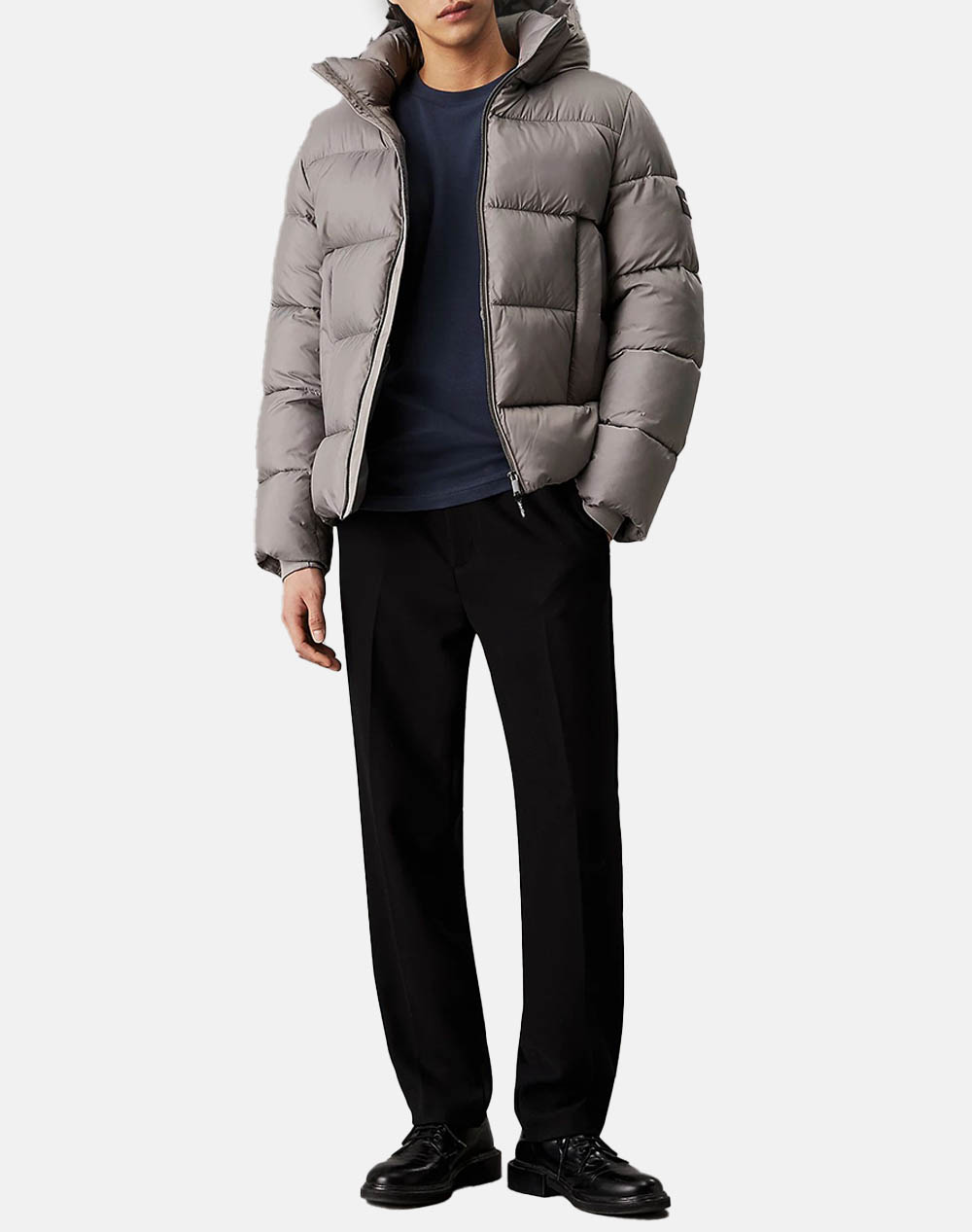 CALVIN KLEIN HOODED QUILT PUFFER MW