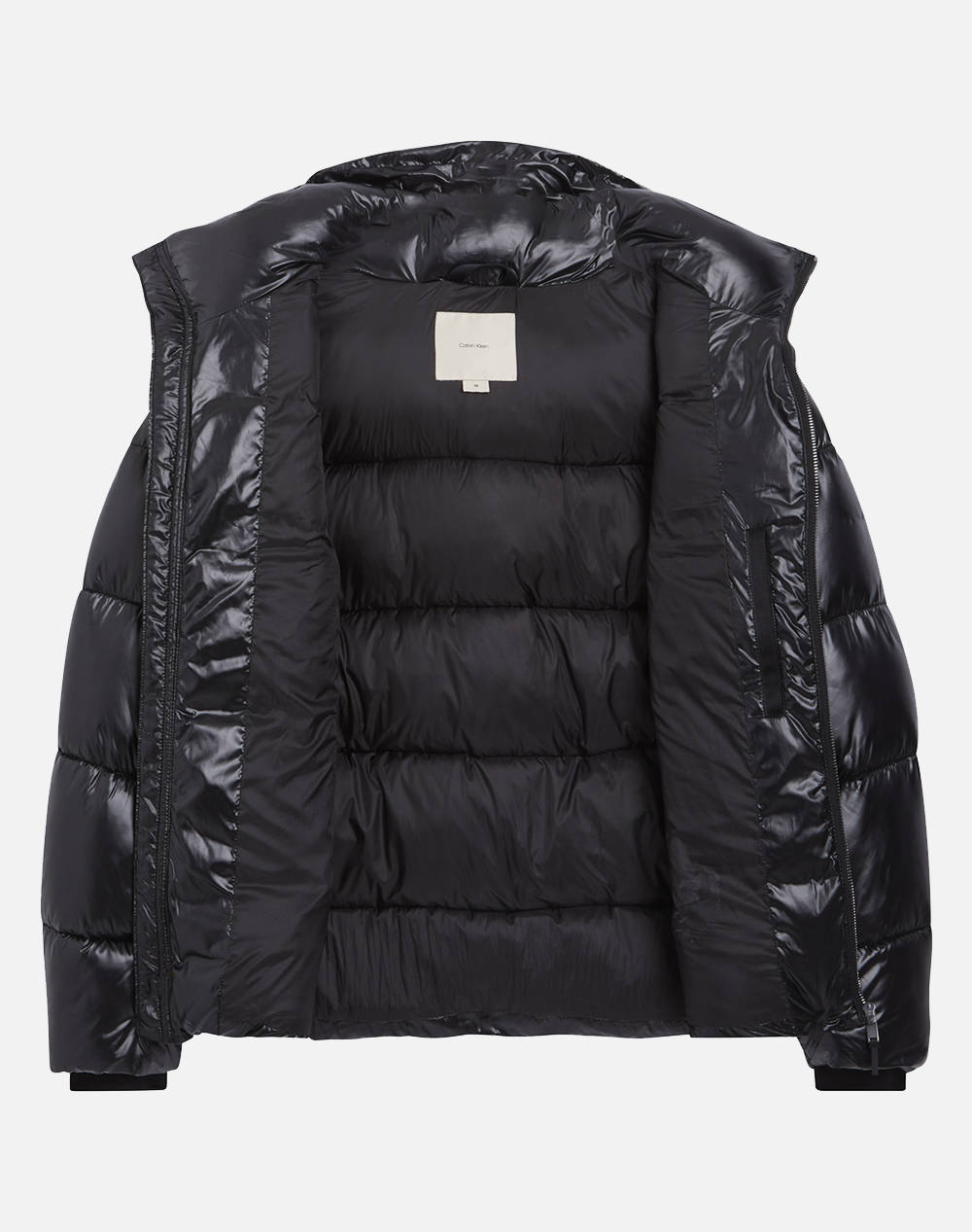 CALVIN KLEIN HOODED QUILT PUFFER MW GLOSS