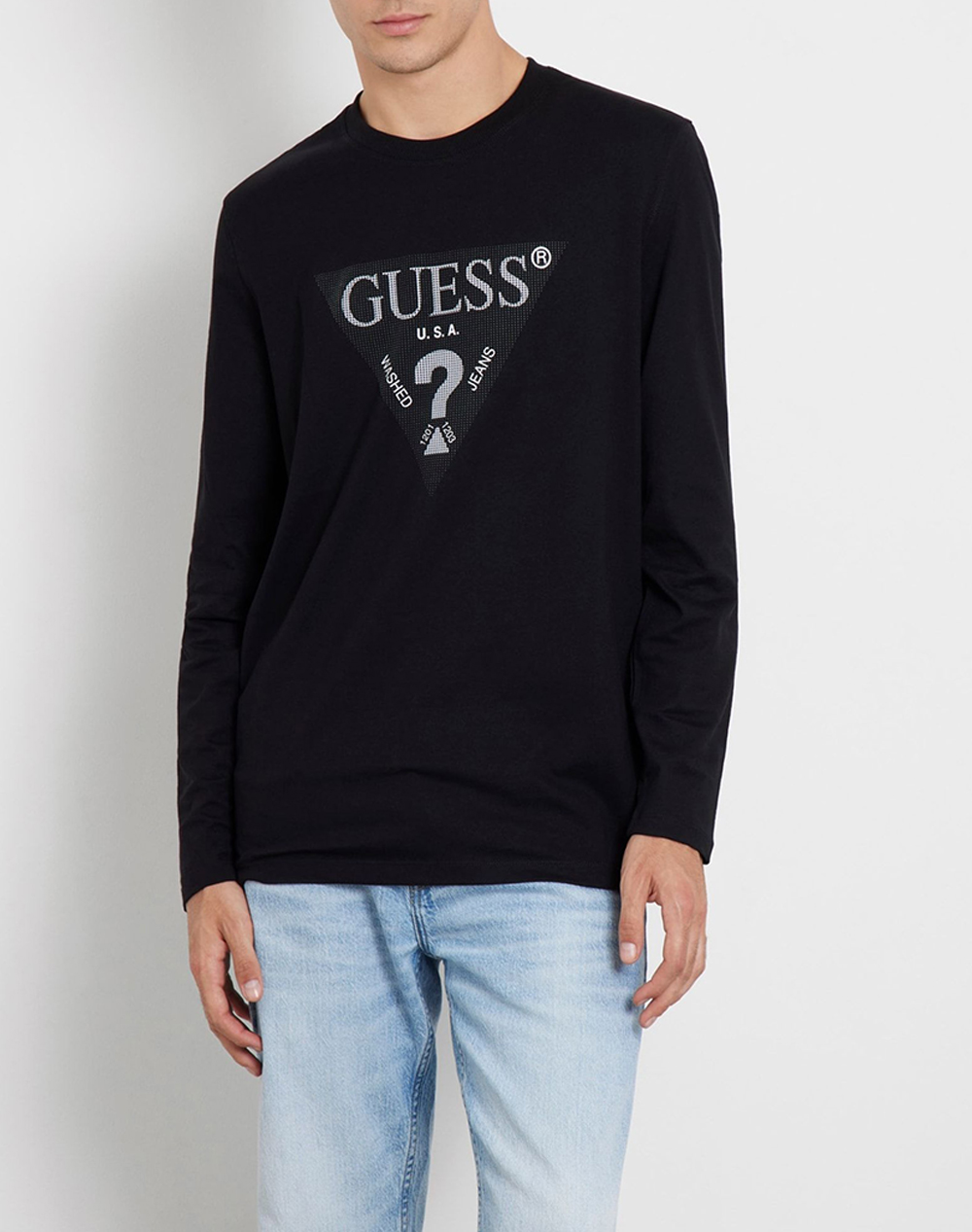 GUESS LS CN TRIANGLE TEE BLUZA DE BARBATI