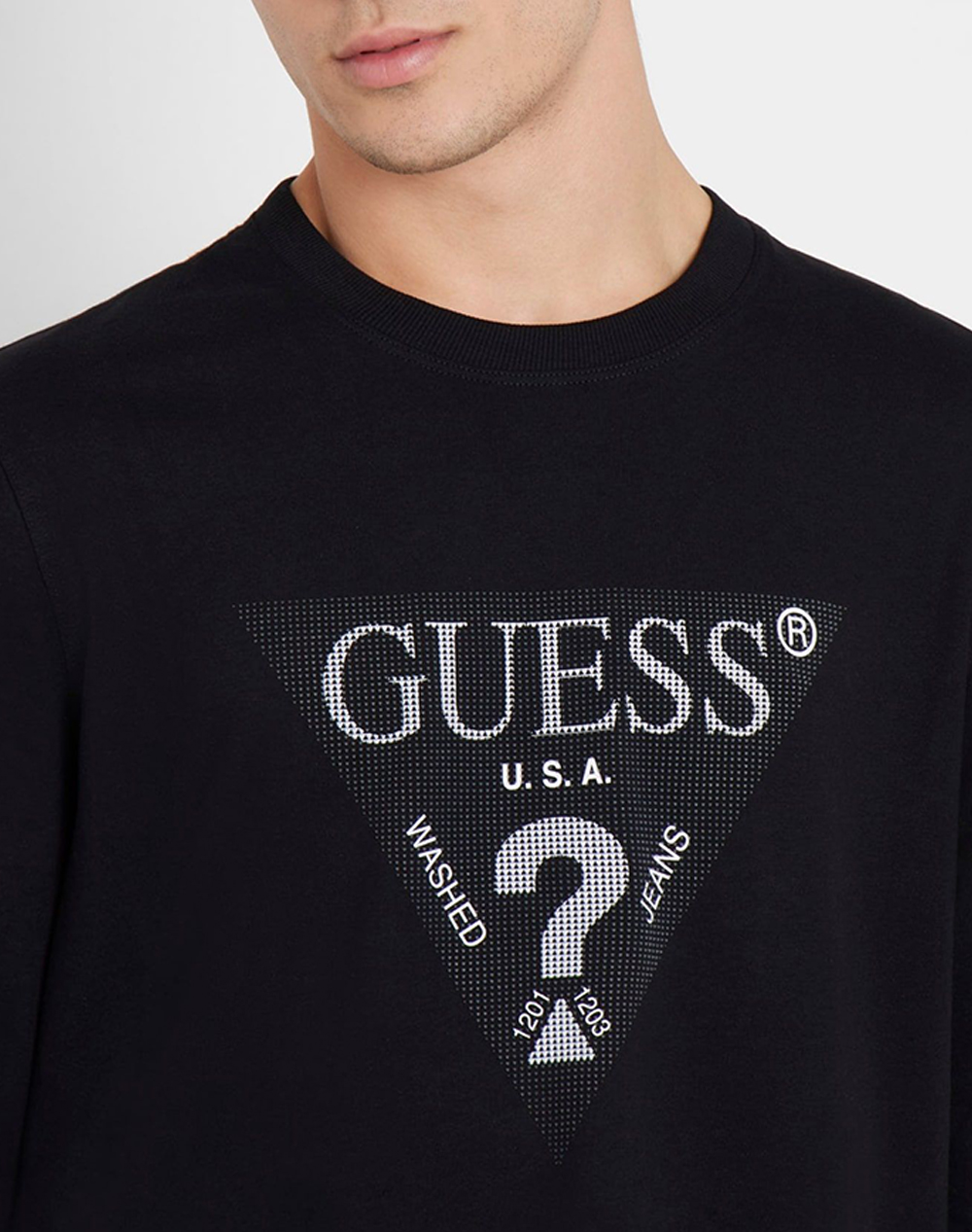 GUESS LS CN TRIANGLE TEE BLUZA DE BARBATI