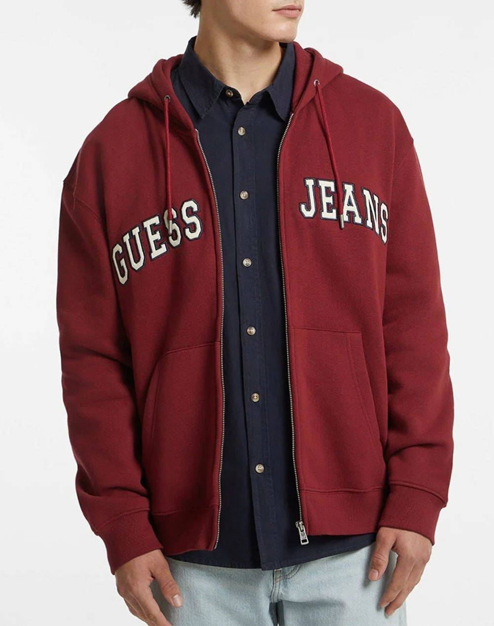 GUESS JEANS GJ ZIP HOOD REG PATC HANORAC DE BARBATI