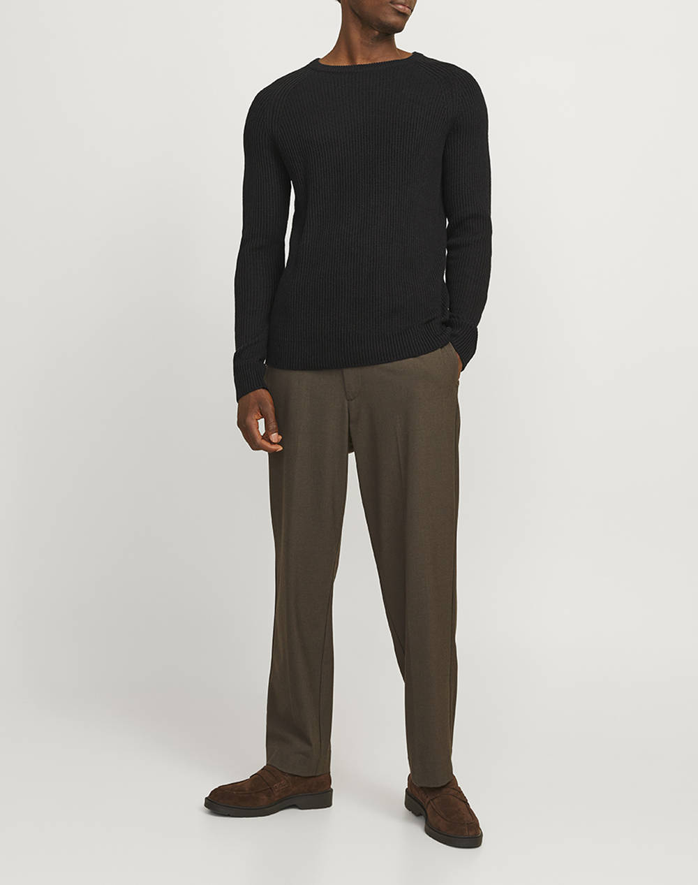 JACK&JONES JJPANNEL KNIT CREW NECK AW24