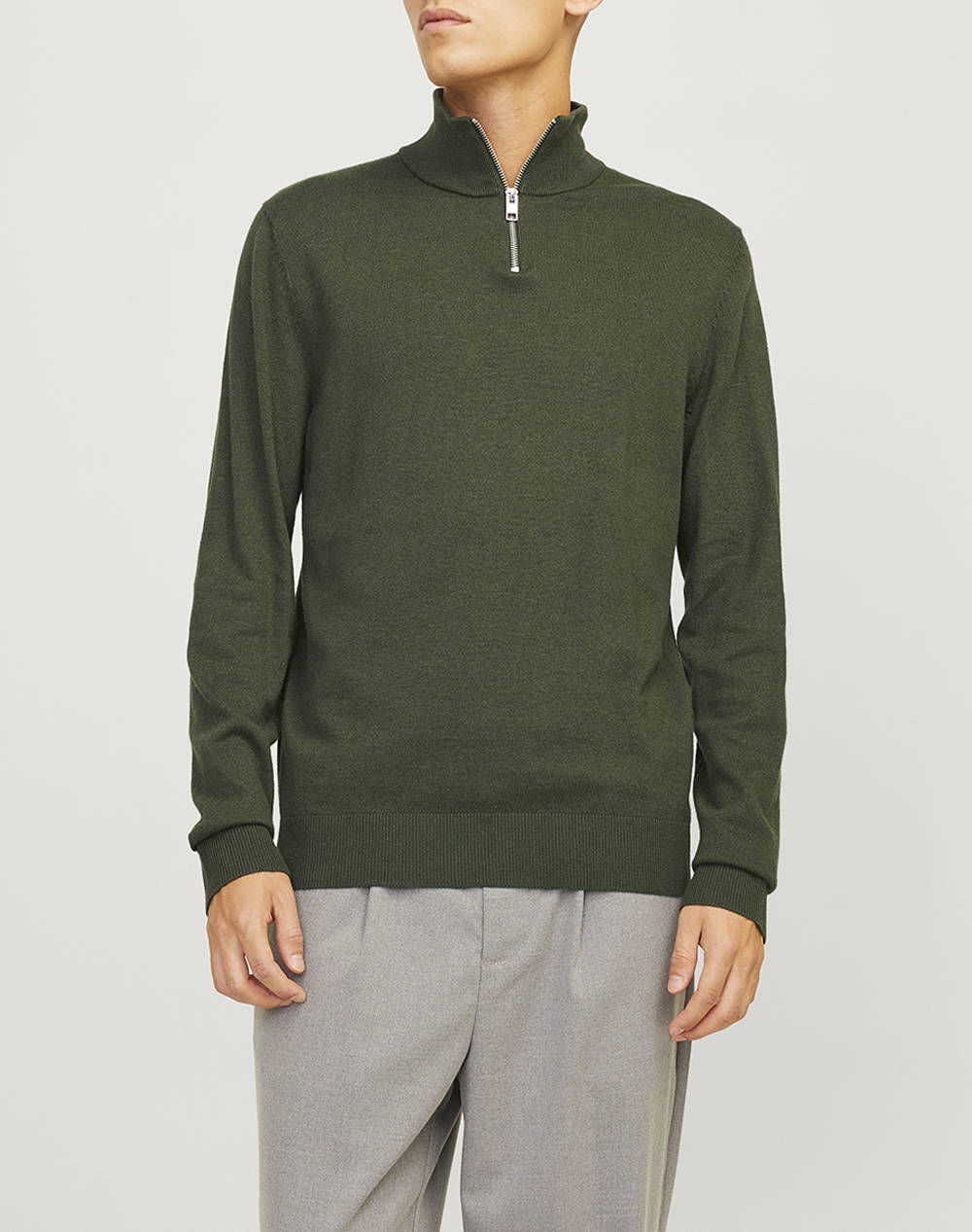 JACK&JONES JJEEMIL KNIT HALF ZIP NOOS