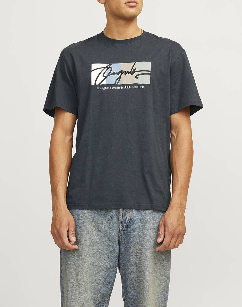 JACK&JONES JORPORTLAND BLOCK BRANDING SS CN LN